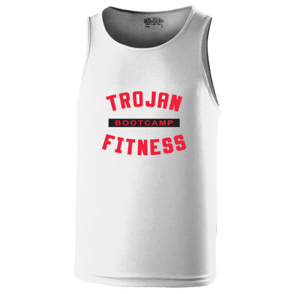Trojan Fitness (Bootcamp) Vest White Personalised Thumbnail